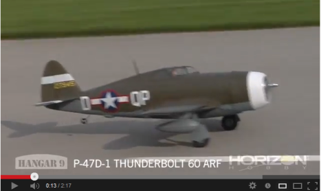 Video: Hangar 9 P-47D-1 Thunderbolt 60 ARF