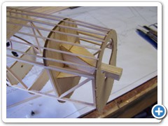 The motor mount is built using a 3/8-square hard balsa stick and the pre-shaped gussets. The right thrust is set using the gussets.