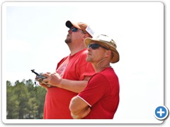 Laine Stahr and Mike Handcock flying in LMR – Pilots were encouraged to wear red on Friday to show support for US military troops.