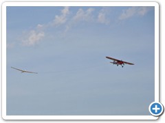 The UMX Carbon Cub with ASK glider in tow.