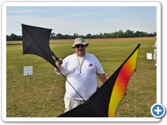 Chuck Baker with his 90” Warm Canard flying Kite
