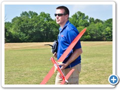 Jason Cole of Hobby Lobby prepares to fly his Dago Red in the Extreme Speed round.