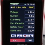 The straight charge menu also offers a full display of all the pertinent numbers such as current, max cell voltage, total charge percentage, storage voltage, cutoff timer and temperature cutoff.