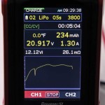 During the balance process, the display can also be viewed as a bar graph that also displays the average voltage, variance and high cell voltage.