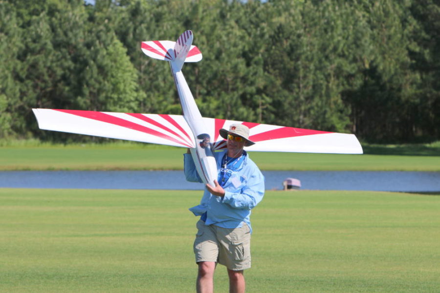 Andy Grouse from Tanner, AL with his ¼ scale Schweitzer 1-26, Andy also spent a lot of time towing with his E-Flite Carbon-Z cub on the electric/foamy flight line.